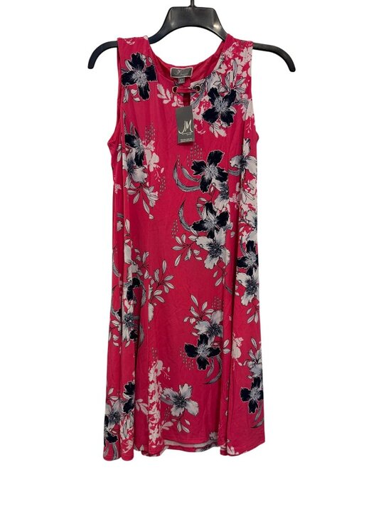 JM Collection Dresses & Skirts - JM Collection Petite Sleeveless Pink Floral Dress P/M Botanic Beauty